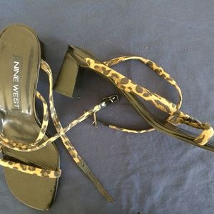 Animal Print Strap Sandals
